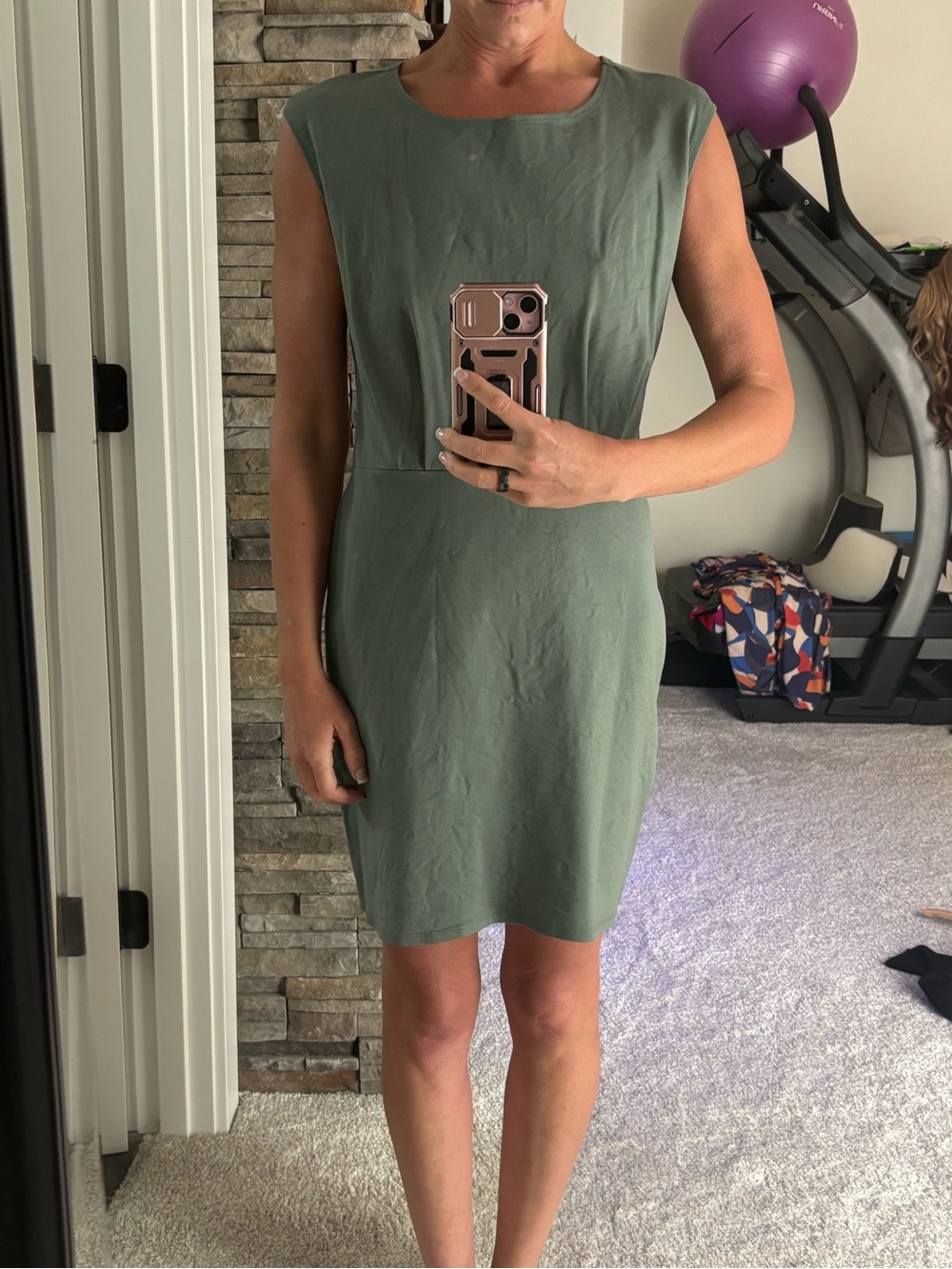 Nine West Sleeveless Work dress in Sage Green